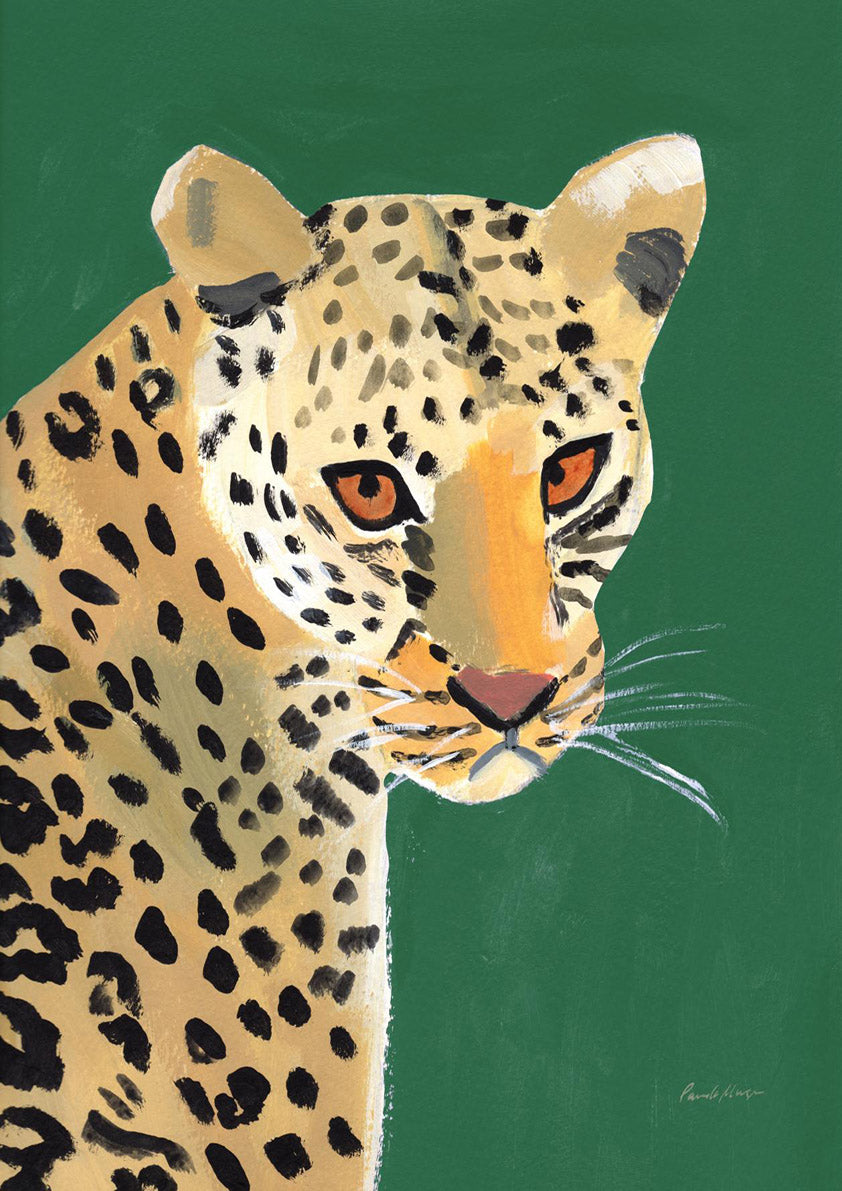 Colourful Cheetah on Emerald