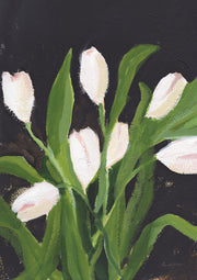 White Tulips on Black