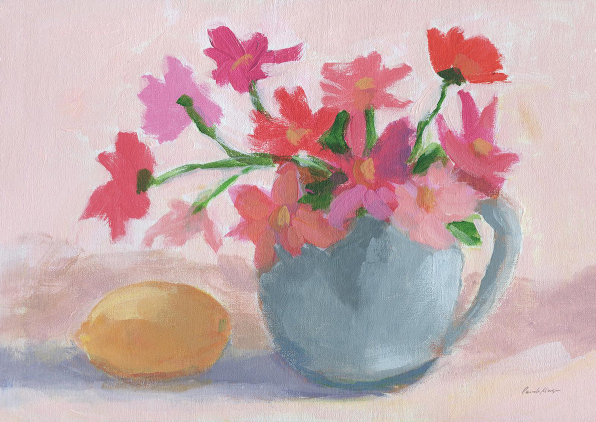 Pink Flowers With Lemon