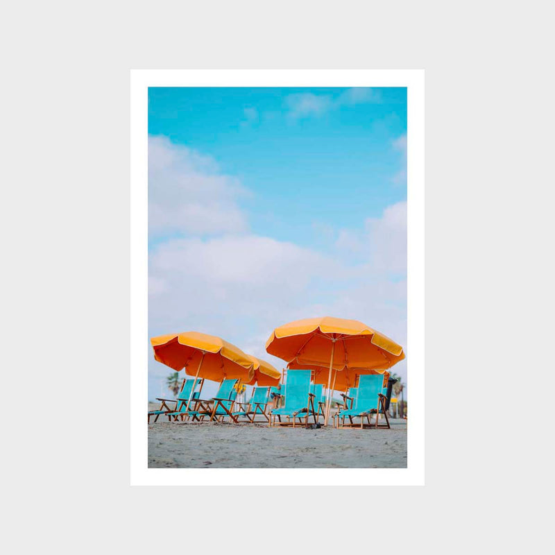 Beach Umbrella Chair Art Print