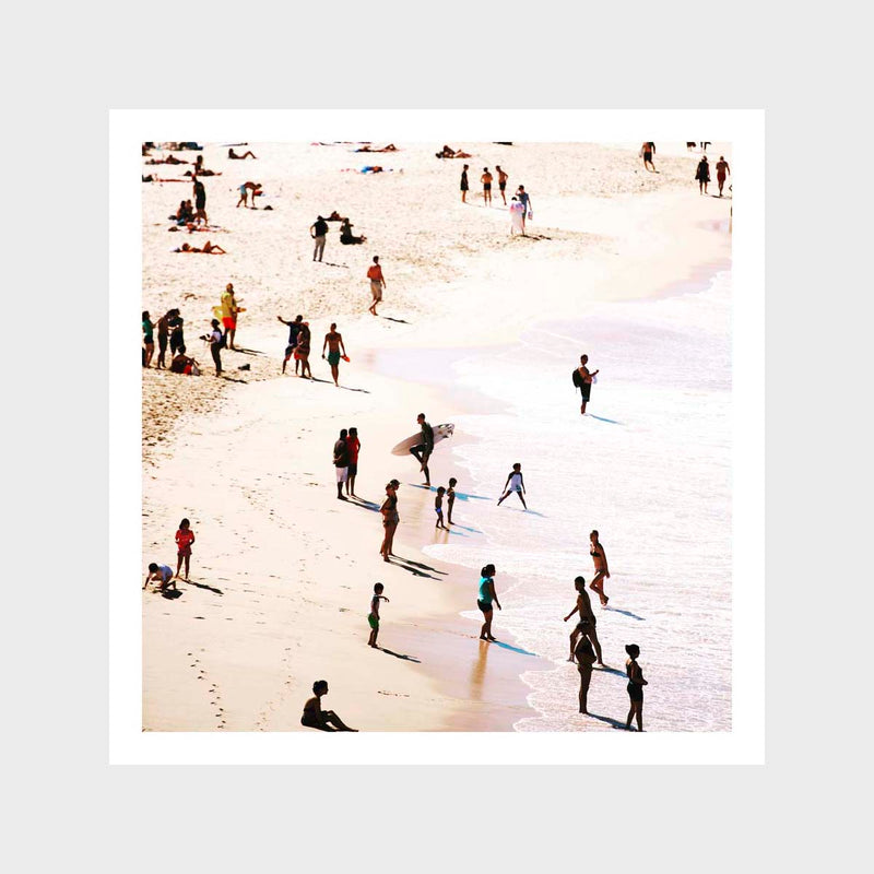 Beach Bondi Square Art Print