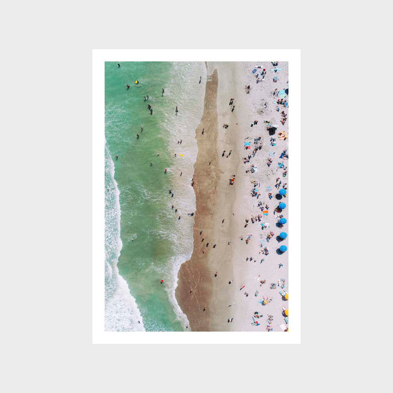 Aerial Beach Umbrella 1 Art Print