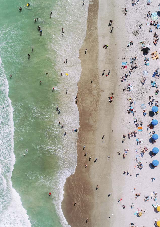 Aerial Beach Umbrella 1 Canvas Wall Art