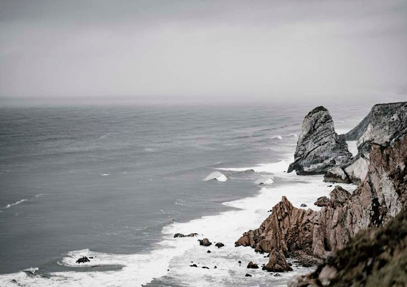 Landscape Ocean Cliffs 2 Canvas Wall Art