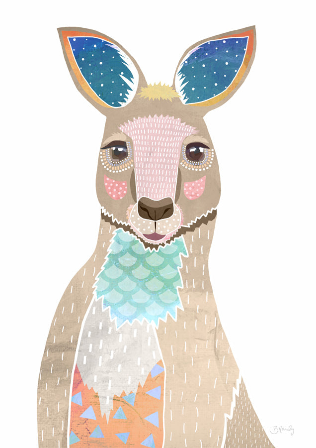 Kangaroo 2 Canvas Wall Art