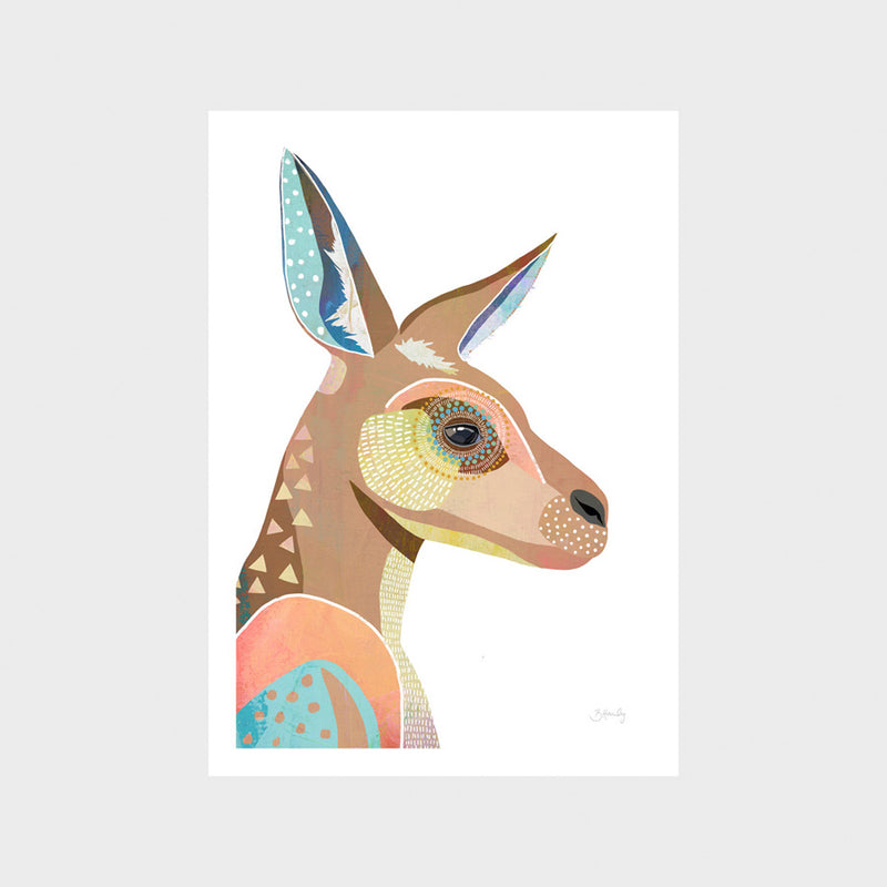 Kangaroo Side Art Print