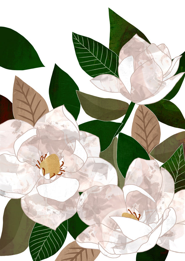 Magnolia 2 Canvas Wall Art