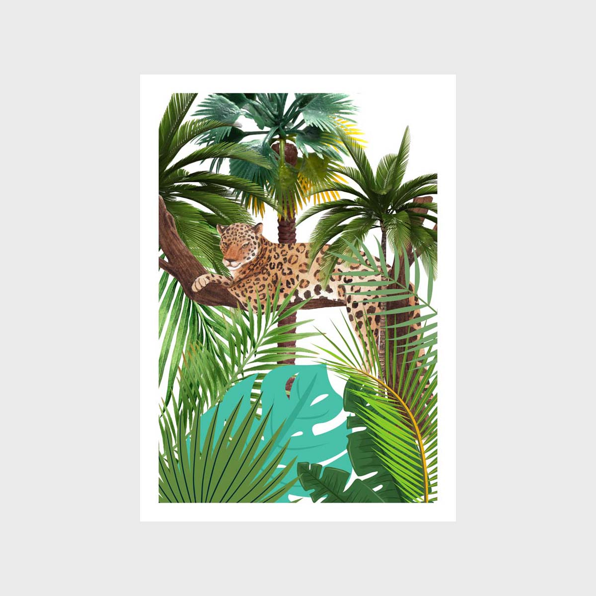 Leopard in Jungle Art Print
