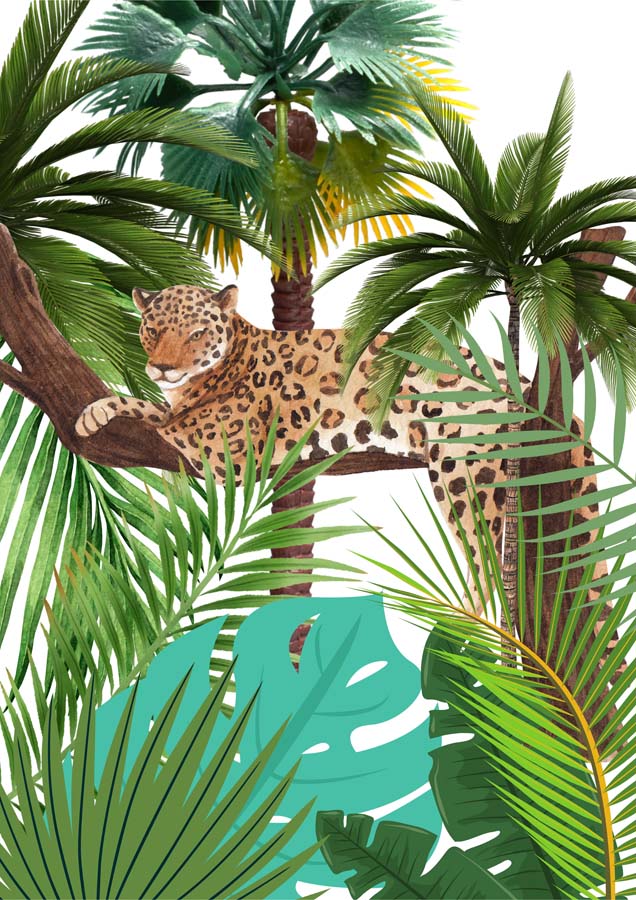 Leopard Jungle Canvas Wall Art