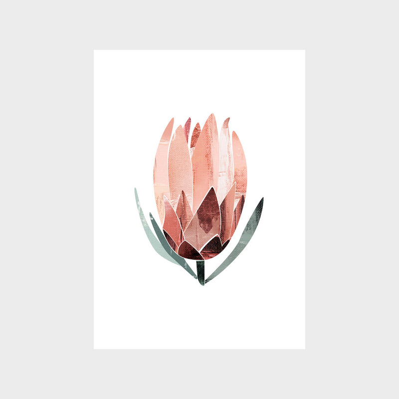 Abstract Protea Art Print