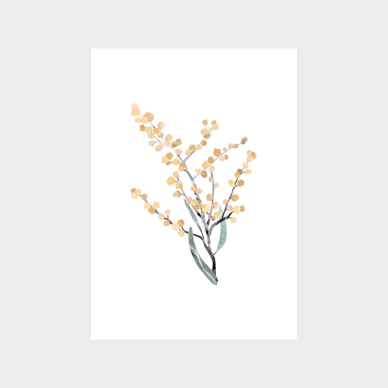 Abstract Wattle Art Print