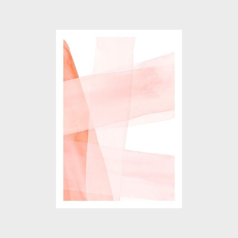 Blush and Copper Abstract Art Print