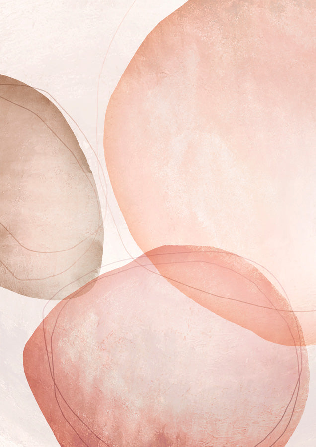 Blush Circles Canvas Wall Art