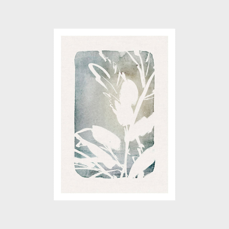Cottage Floral Blue Art Print