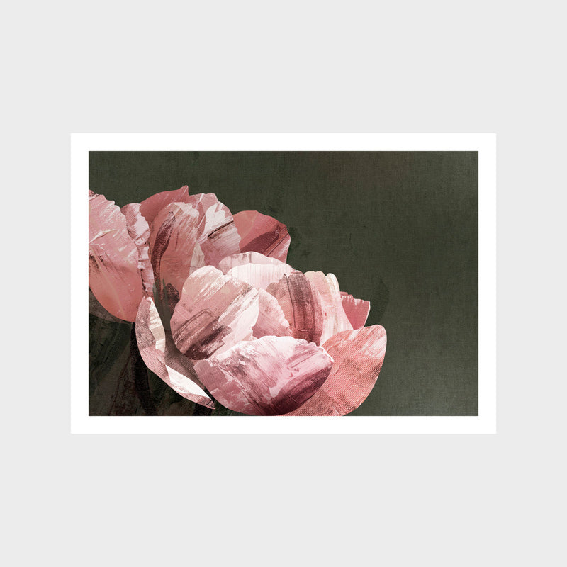 Dark Peony Art Print