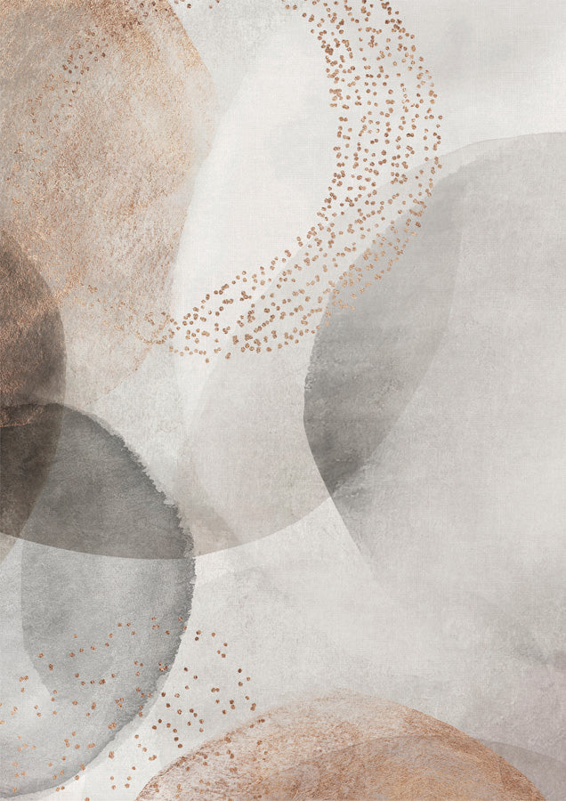 Grey And Gold Circles