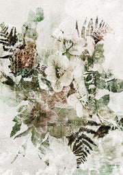 Green Grunge Floral