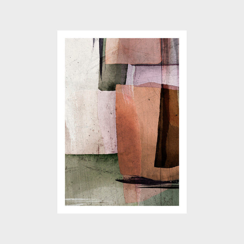 Square Abstract Warm 1 Art Print