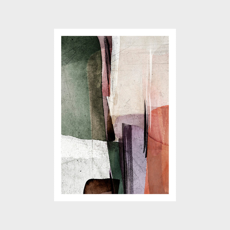 Square Abstract Warm 2 Art Print