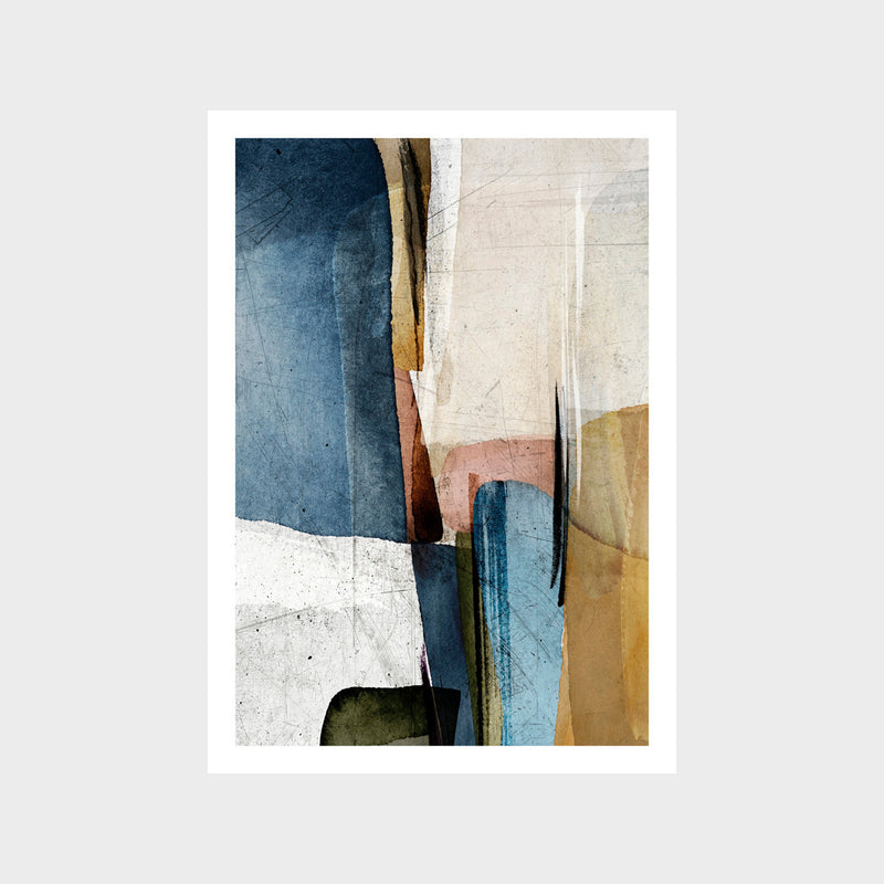 Square Abstract Cool 2 Art Print