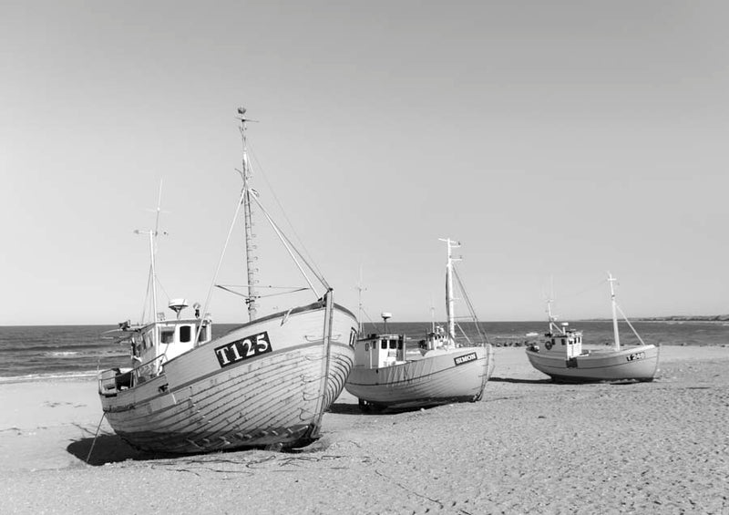 Boat 2 BW Canvas Wall Art