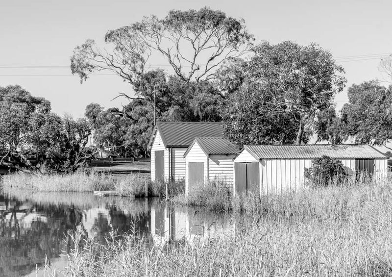 Lake Sheds Canvas Wall Art