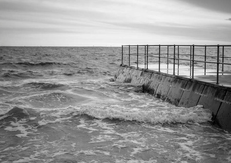 Pier BW Canvas Wall Art