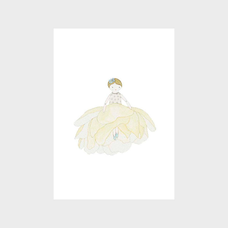 Sunny Day Flower Girl Art Print