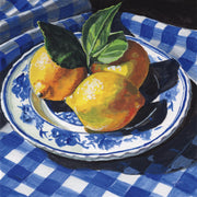 Lemons On A Blue Table