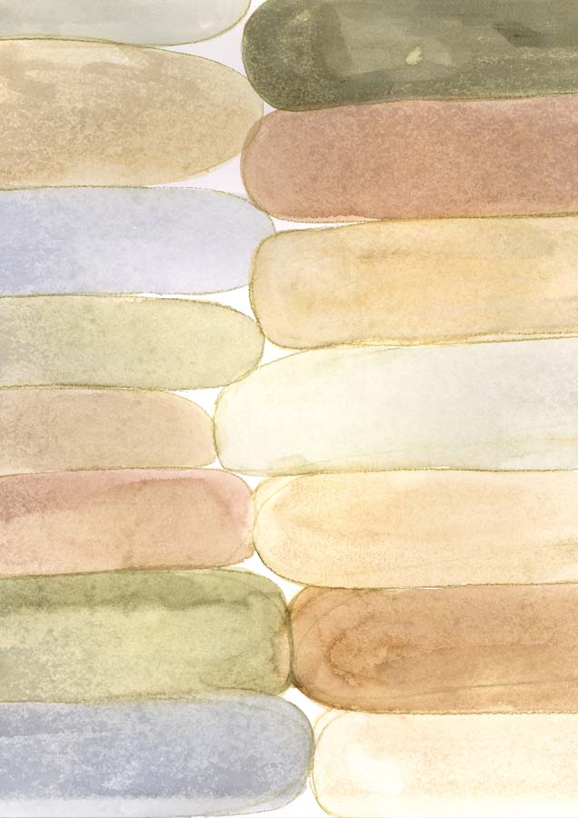 Watercolour Shapes 1 Canvas Wall Art