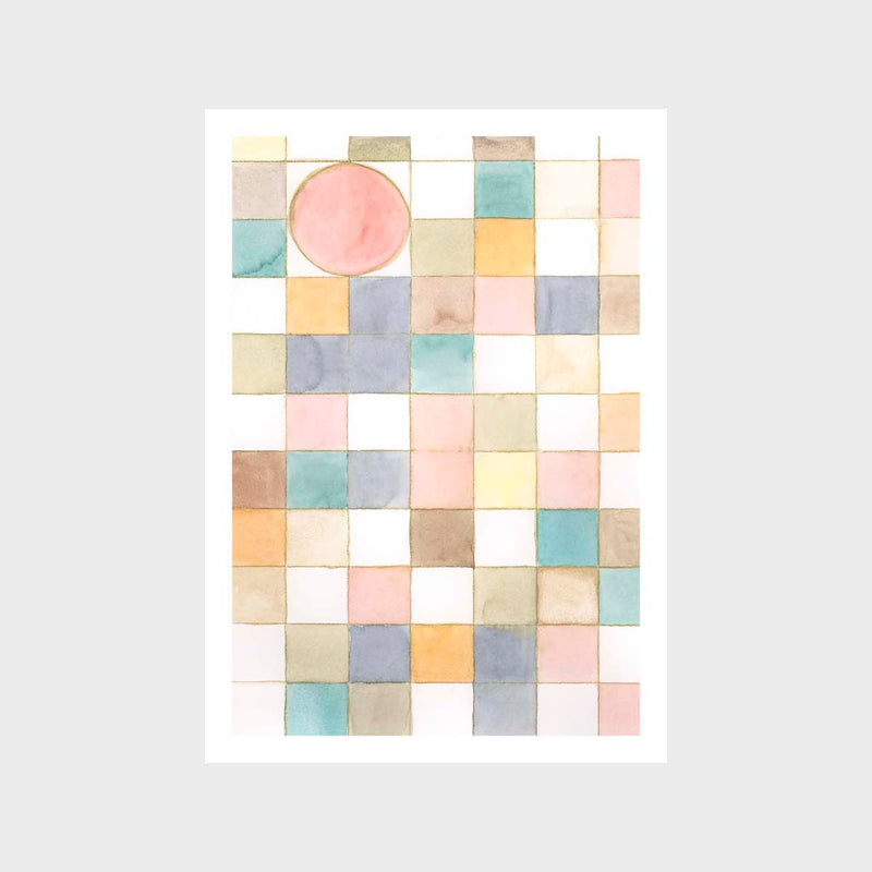 Watercolour Shapes 2 Art Print