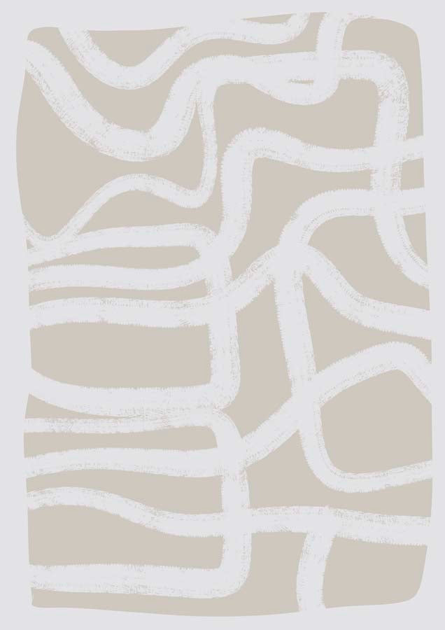 Beige Abstract 1 Canvas Wall Art