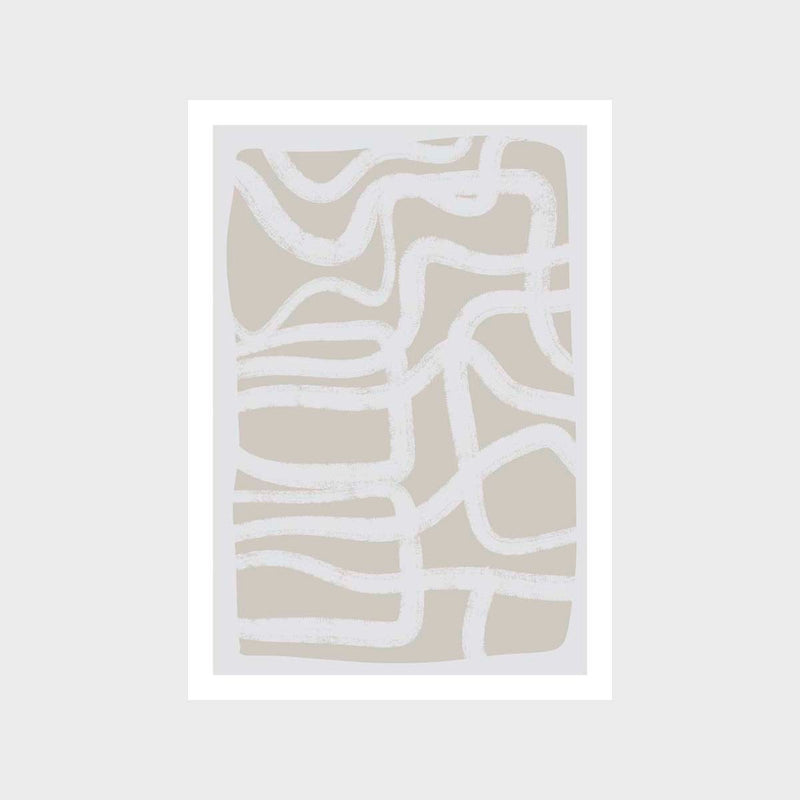 Beige Abstract 1 Art Print