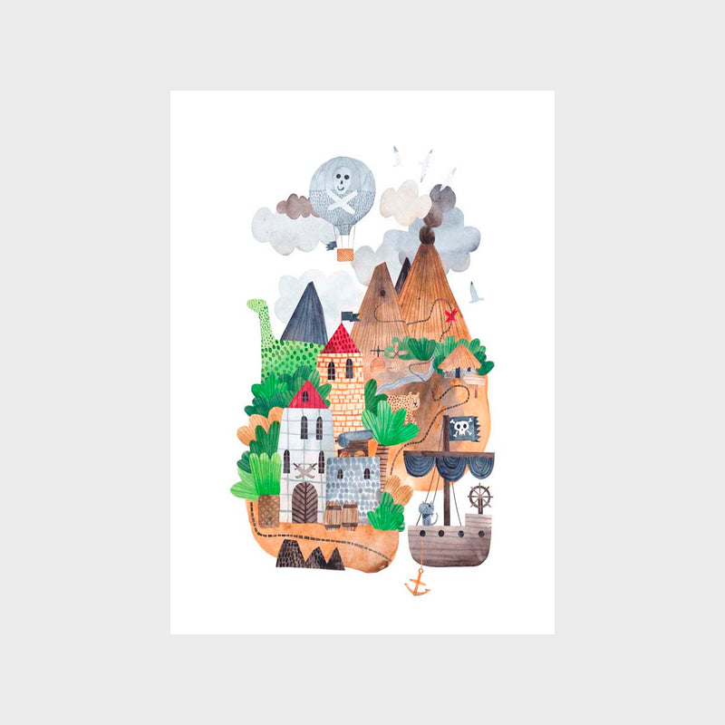 Pirate Island 1 Art Print