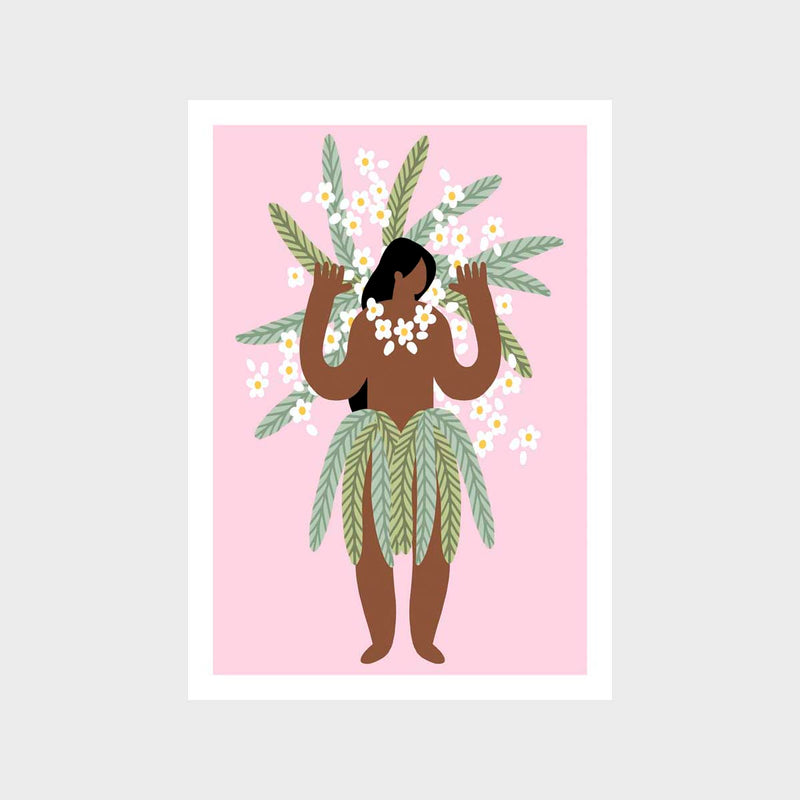 Hula Girl Art Print