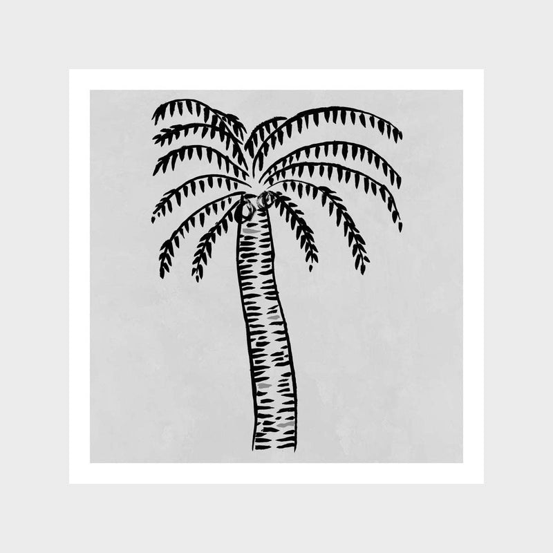 Palm Grey 1 Art Print