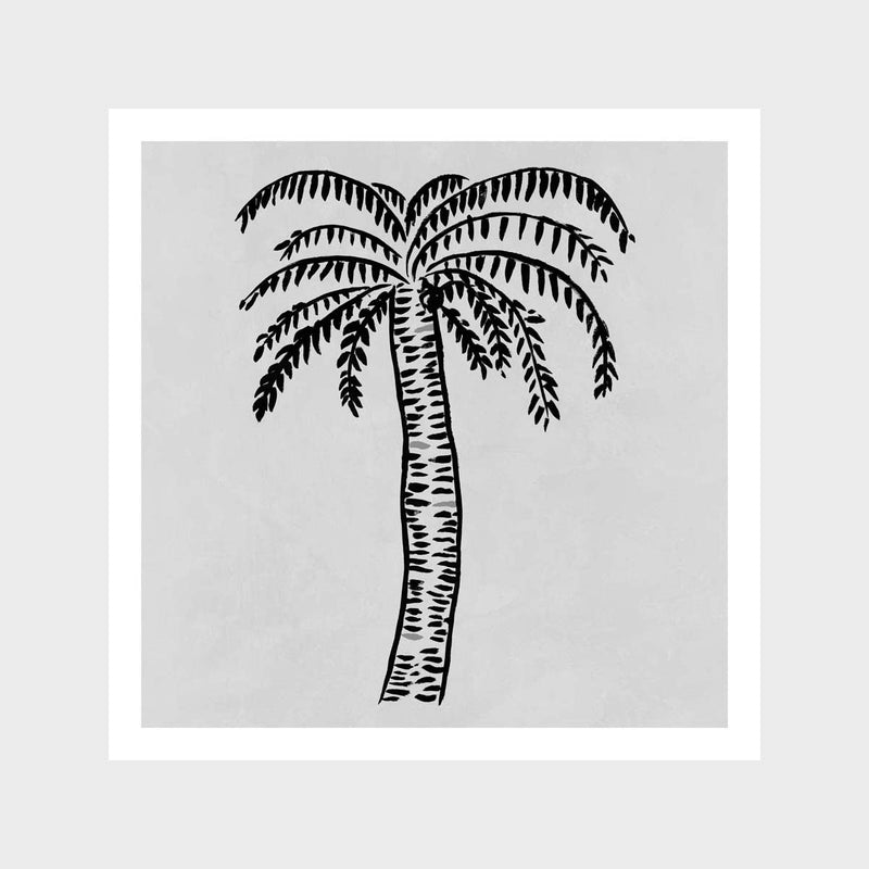 Palm Grey 2 Art Print