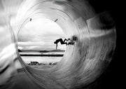 Skateboarding In Tunnel