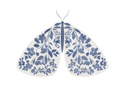 Blue And White Moth