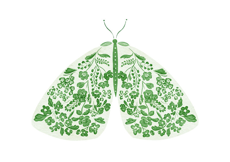 Flourished Green Moth