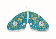 Teal Floral Moth 1