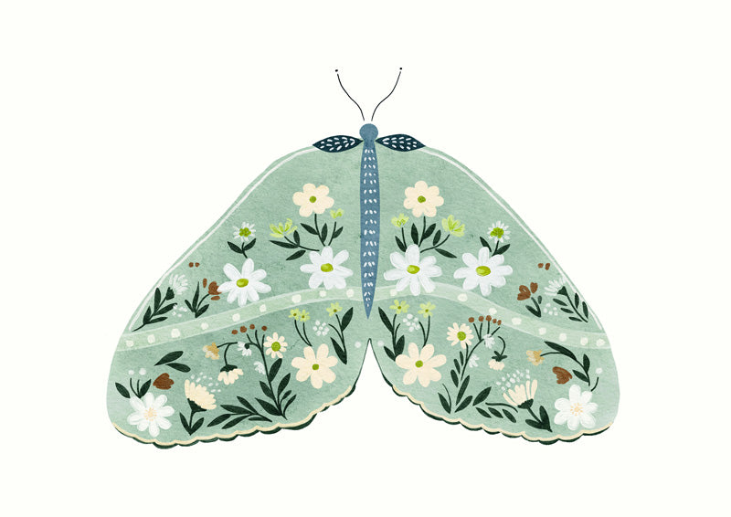 Green Floral Moth 2