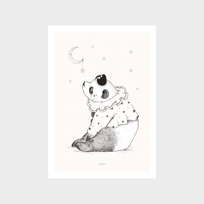 Panda Dots Art Print