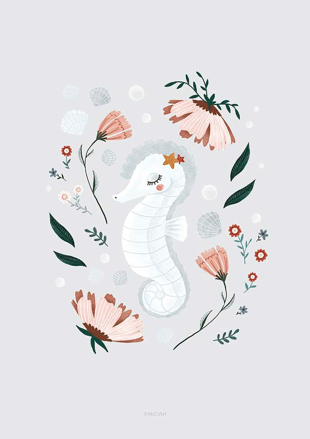 Seahorse Canvas Wall Art