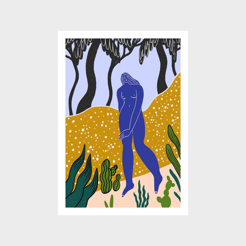 Blue Woman Art Print