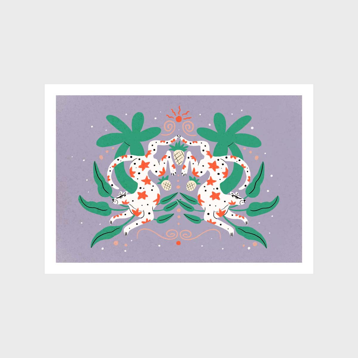 Leopard Starx I Art Print