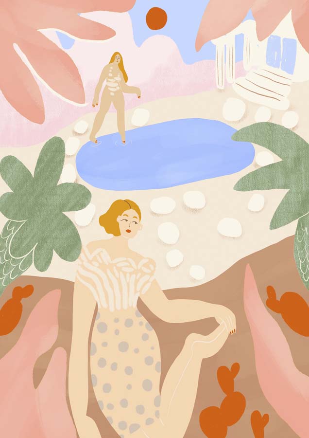 Pool Hangout Canvas Wall Art