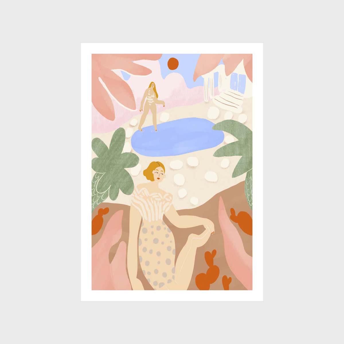 Pool Hangout Art Print