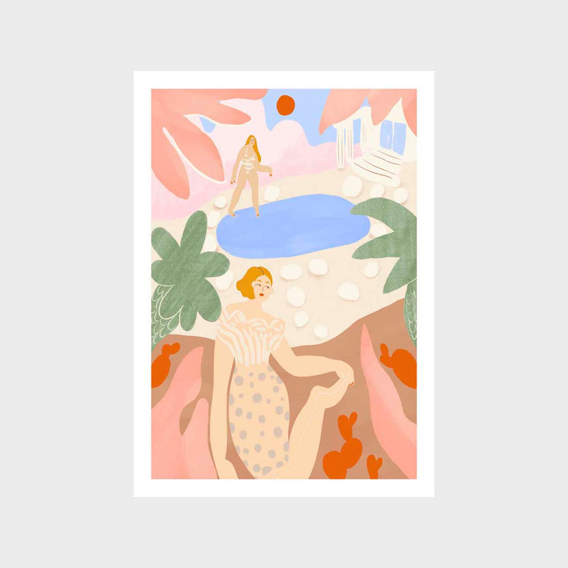 Pool Hangout Art Print