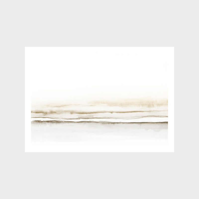 Watercolour Seascape Neutral Art Print